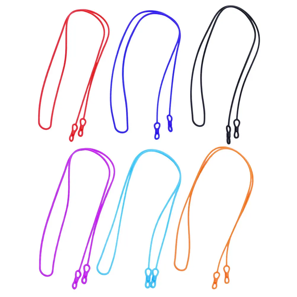 

6 Pcs Lanyards Glasses Rope Ferrule Type Elastic Anti-loss Eyeglasses Cord Reading Convenient Flexible Silicone Man