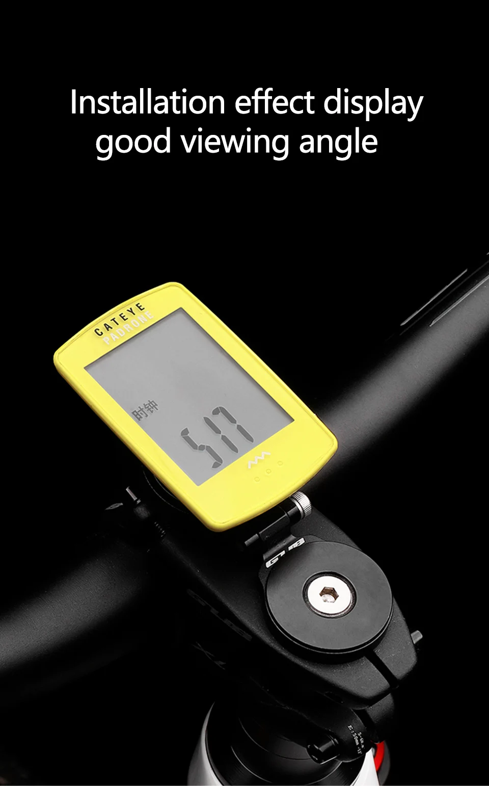GUB 639 Fahrradcomputer-Vorbau, obere Kappenhalterung, Fahrradcomputer, winkelverstellbarer Halter, kompatibel mit Garmin Edge Wahoo Bryton Cateye – Detail 7