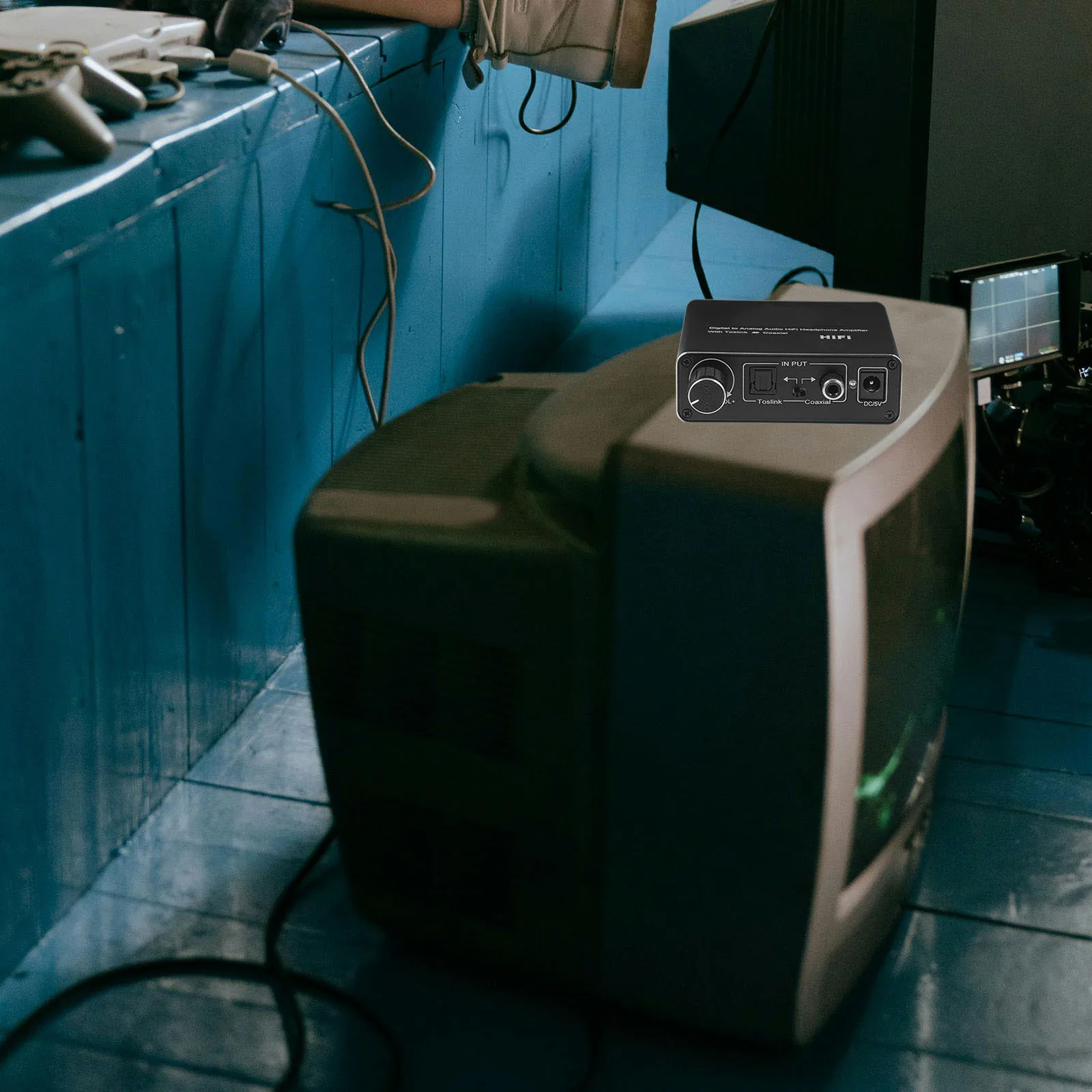 

Digital to Analog Audio Converter Optical to Adapter Durable Iron Material Portable Speaker Audio Converter