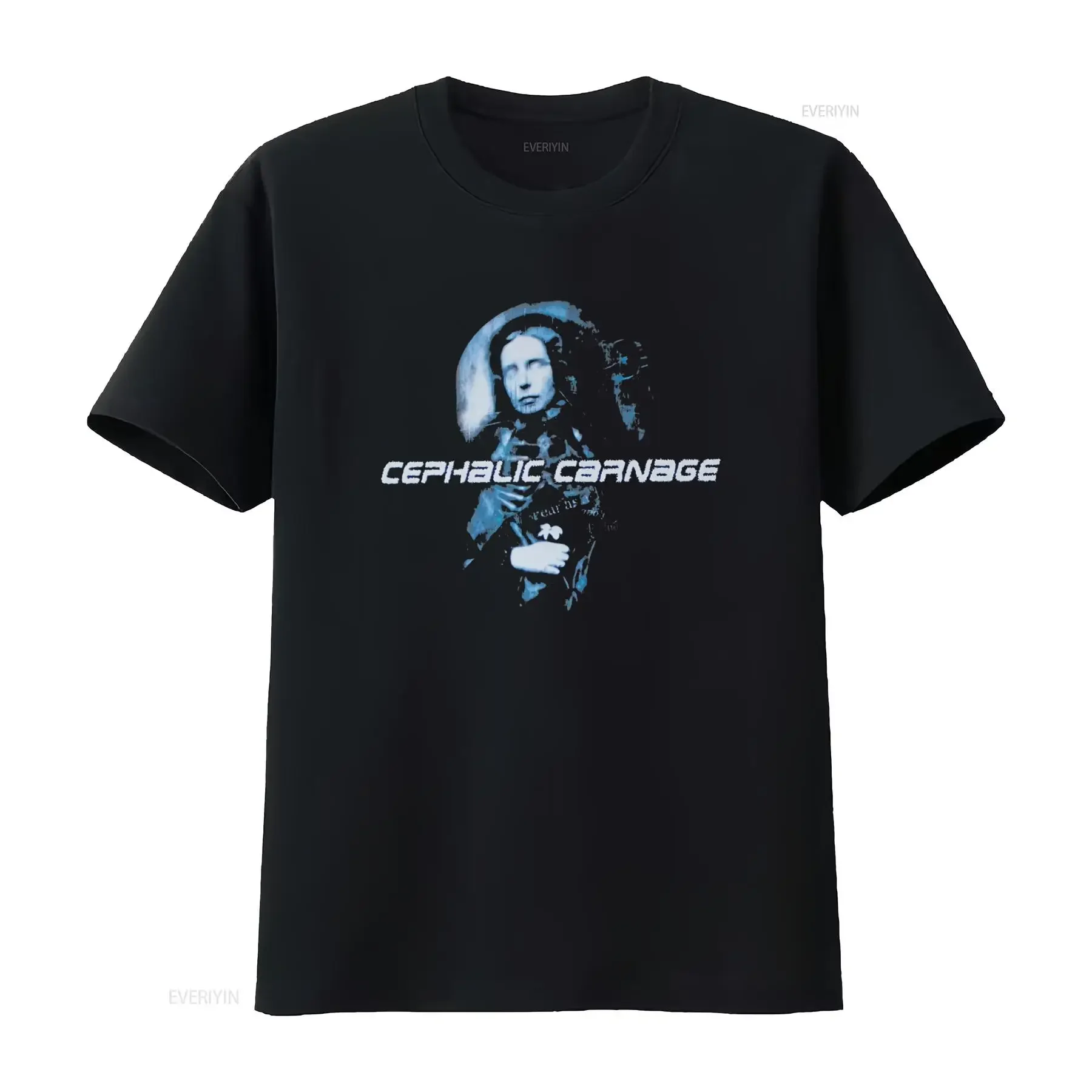 Men's Cephalic Carnage Anomalies T Shirt XX Large Black Unique Design for Metal Fans vintage Washed streetwear Breathable