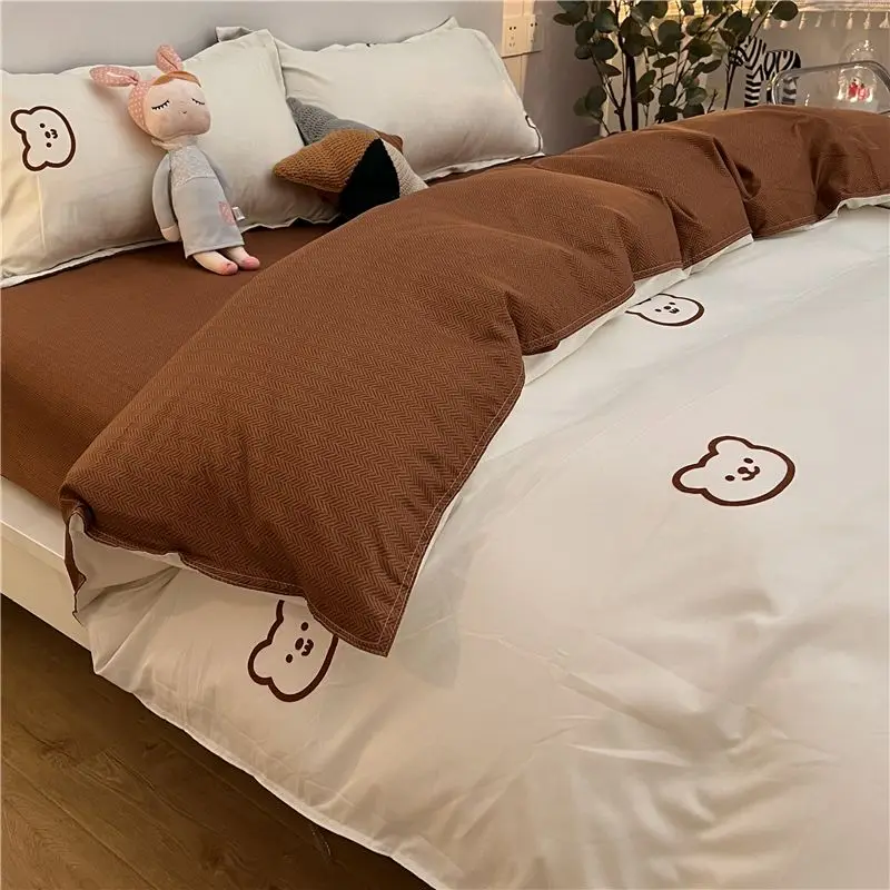 

Cute Tiger Duvet Cover Home Textile Pillow Case Bed Sheet Kids Bedding Covers Set King Queen Twin Cute Kawaii Bed Sheet Set