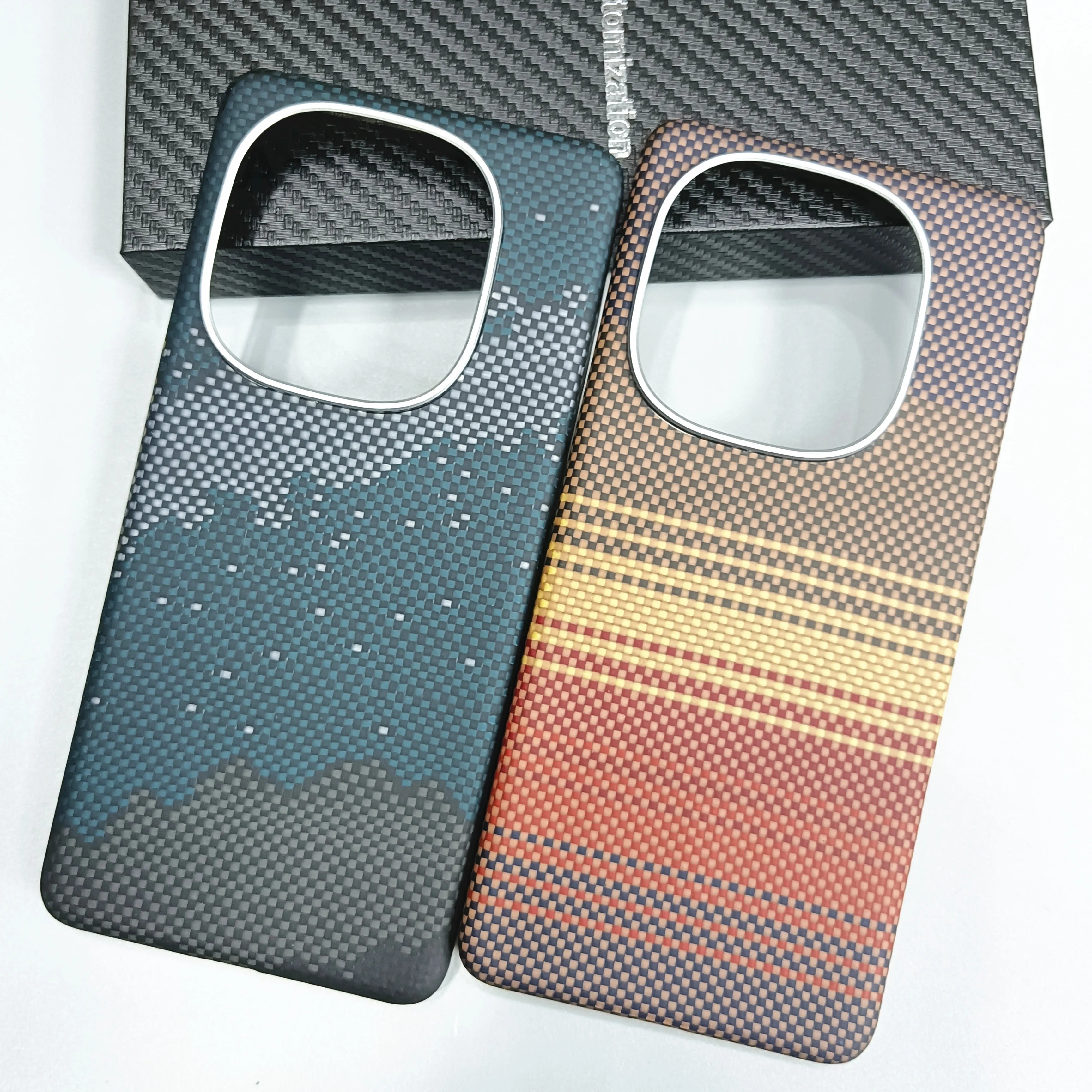 

Genuine Aramid Carbon Fiber Magsafe Case For VIVO IQOO 13 IQOO13 Braided Universe Starry Sky Sunset Thin Matte Hard Armor Cover