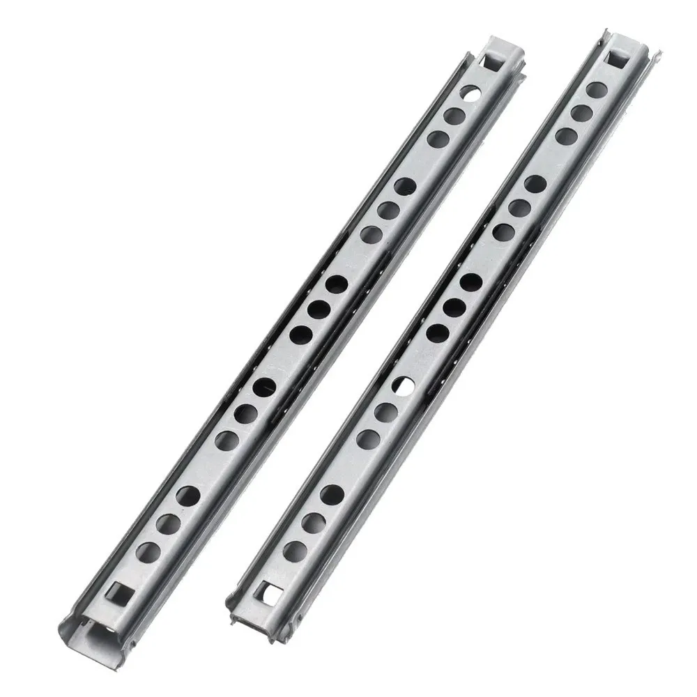 2PCS Smooth Glide Bearing Drawer Slides 17mm Wide Two Way Slide Drawer Glides 8
