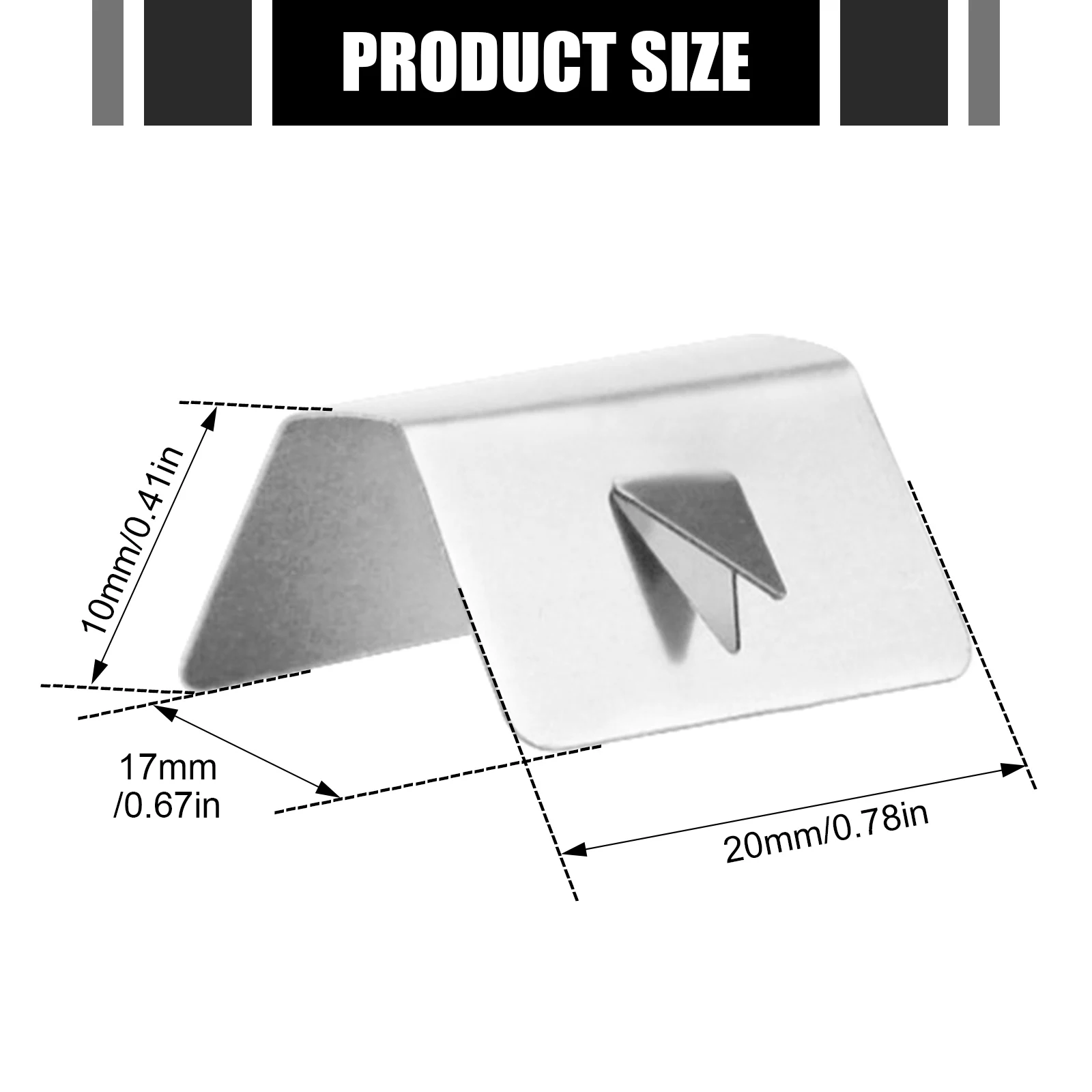 مشابك تركيب منحرف المطر والرياح، مشبك حواجب المطر للسيارة من الفولاذ المقاوم للصدأ، ملحق حاجز النافذة للمركبة، HEKO G3 #3