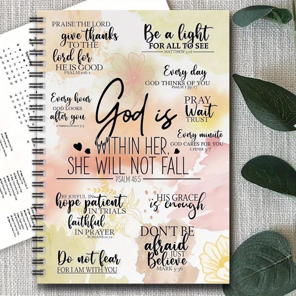 Carnet à couverture rigide inspirant pour femmes, avec citations motivantes, papier protecteur pour les yeux, design portable à ouverture à plat pour l'école