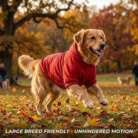 Pet Dog Hoodies Autumn and Winter Season for Large Dog Clothes Solid Color Print Pattern French Bulldog Labrador Jacket Clothing 6