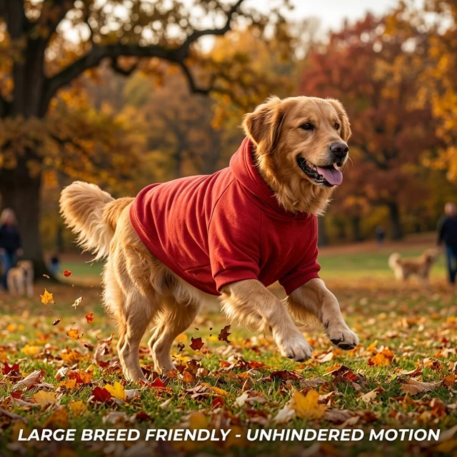 Pet Dog Hoodies Autumn and Winter Season for Large Dog Clothes Solid Color Print Pattern French Bulldog Labrador Jacket Clothing 6