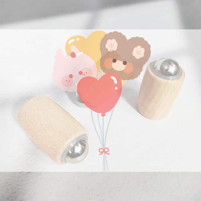 أدوات تدليك الوجه الخشبية، أدوات تدليك كرة حديدية صغيرة محمولة باليد، أدوات العناية بالبشرة، سهلة التنظيف والاستخدام #1