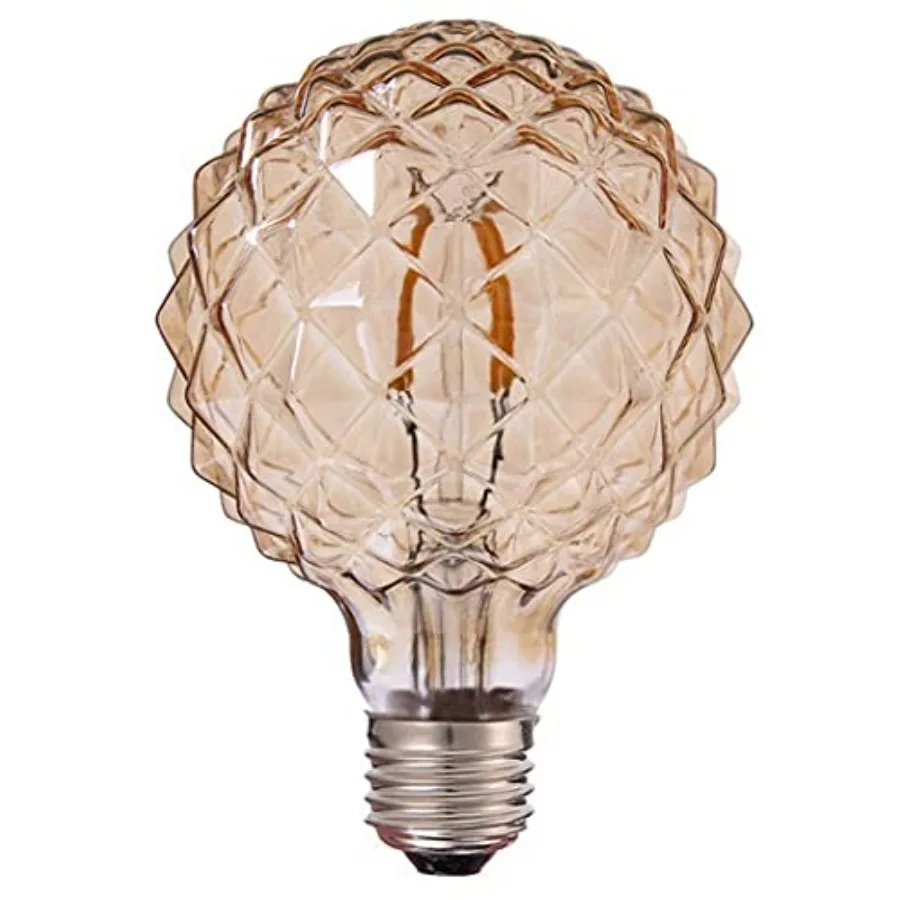 

Vintage LED Edison Bulb G30 4W Dimmable LED Filament Bulb Globe Pineapple Shaped Light Bulb 2300K Warm White E26 400LM Equivale