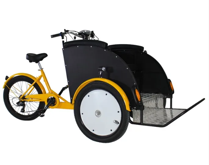 High Quality Electric Passenger Tricycle Pedicab Rickshaw Bike  Assist Pedal Three Wheel Bike for Sale