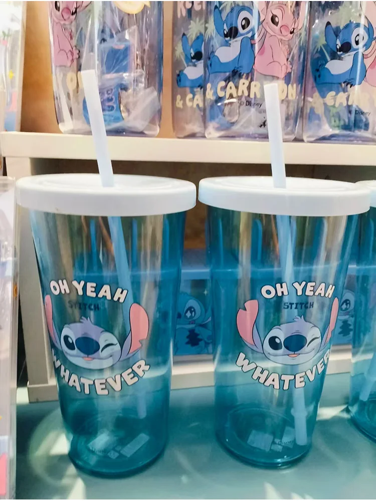 공식 스티치 인쇄 텀블러 밀짚 728ml 학교 대학 체육관 야외 여름 음료 병을위한 경량 플라스틱 컵