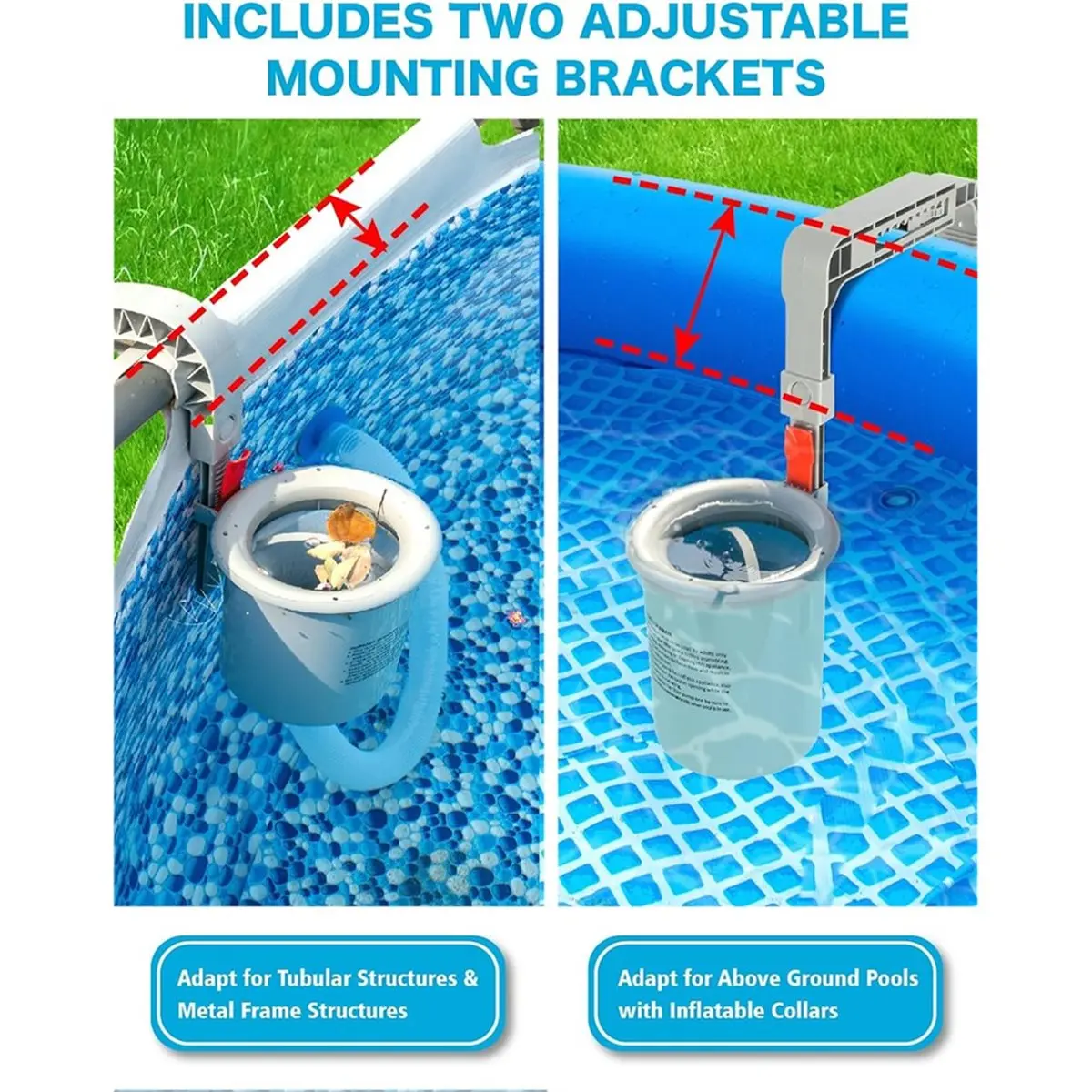 【A30I~】 Above Ground Pool Skimmer-Wall Mount & Floating Pool Skimmer for Leaves/Debris,Fits Inflatable/Metal Frame Pools