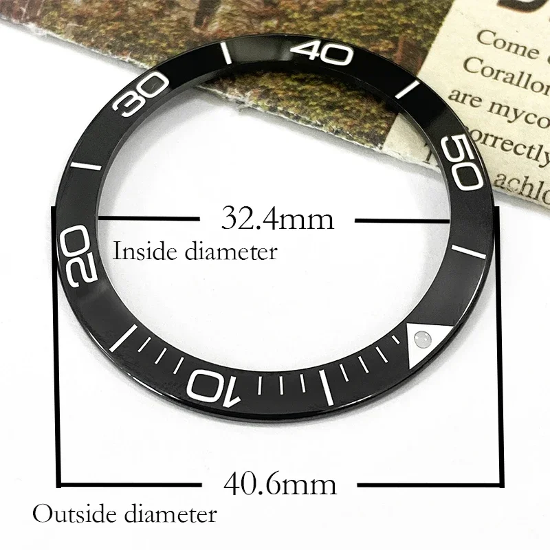High Quality Self-Adhesive Ceramic Watch Bezel With Back Sticker Fit L3.782 Diver Style Watch Modification Accessories