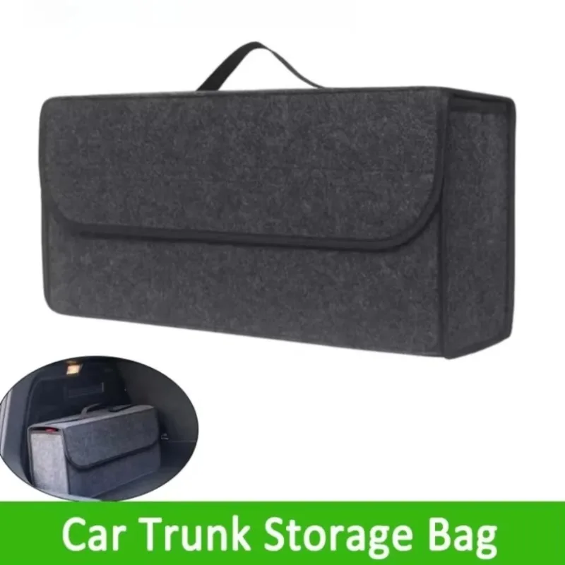 Car Trunk Organizer Felt Foldable Storage Box For Car SUV Collapsible Cargo Interior Accessories Travel Mini Universal Use Pro