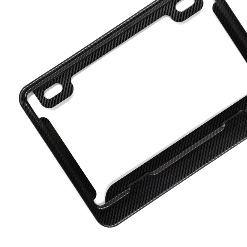 Stainless Steel License Plate Frames,Heavy Duty Carbon Fiber Texture Texture Motorcycle Tag Cover for Motorcycle