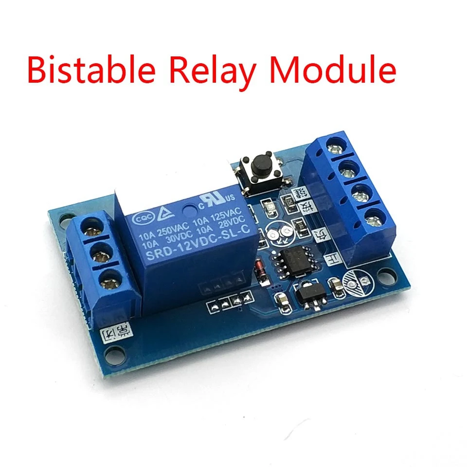 Modulo relè bistabile a chiave singola interruttore Refit per Automobile One Key Start Stop Self Lock controllo Microcomputer a Chip singolo 51