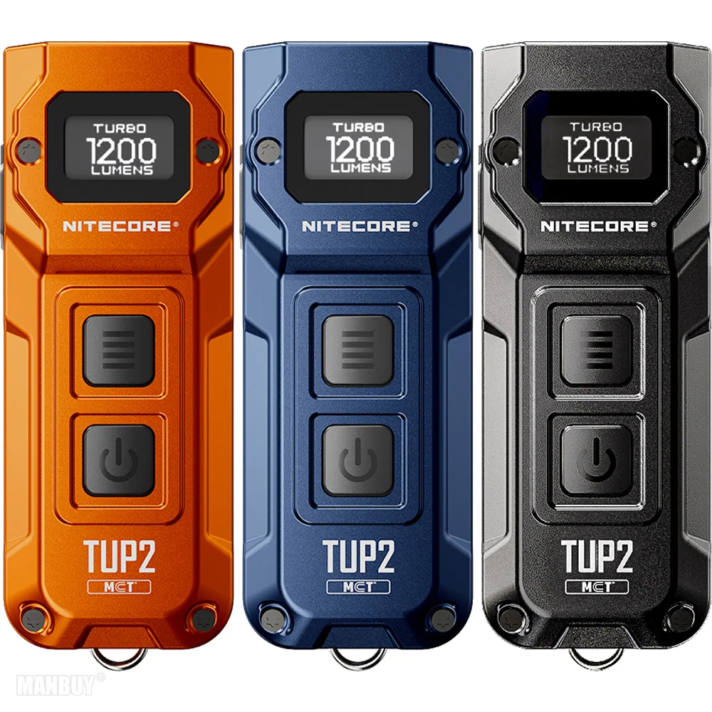 NITECORE TUP2 1200 Lumens LED Intelligent 3 Colors Temperatures Keychain Rechargeable Flashlight Built-in 1300mAh Li-ion Battery
