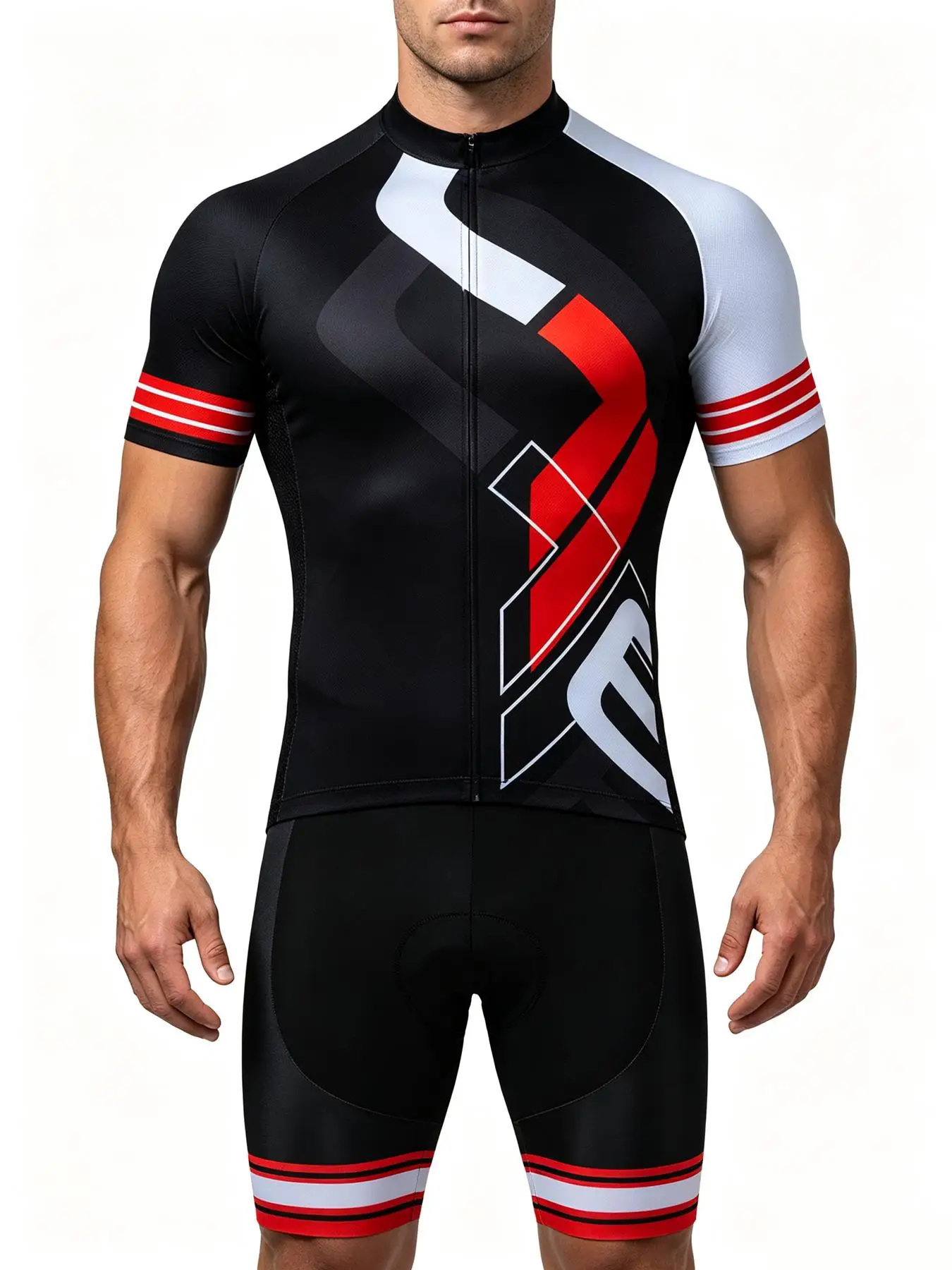 Image of Radsport-Trikot-Set 2026 Sommer Ropa Ciclismo Herren Fahrradbekleidung Farbverlauf Mountainbike-Trikot Sportbekleidung Anzug