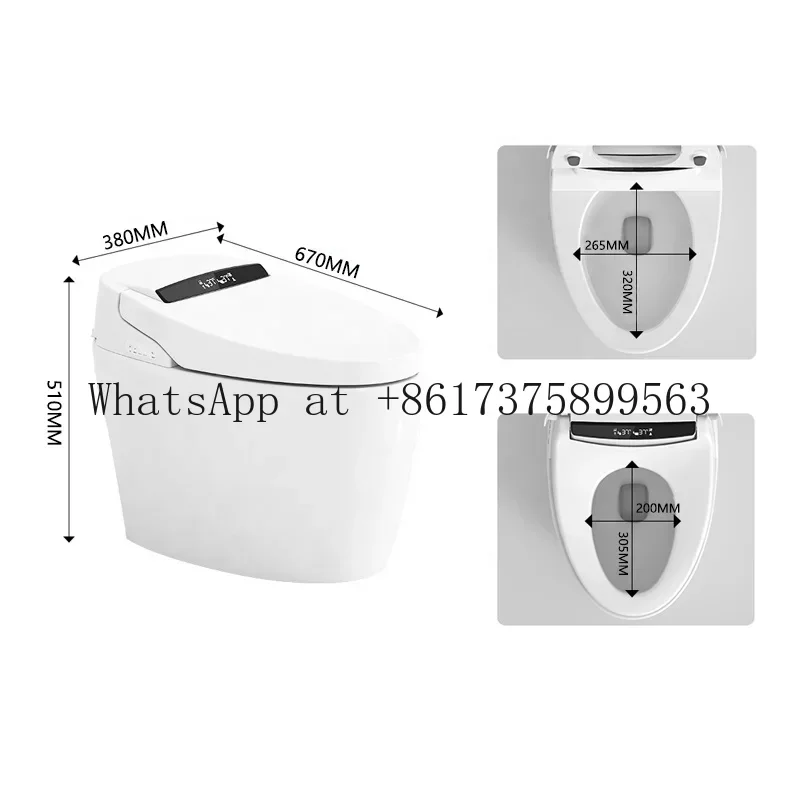 Automatic ligent Ceramic Toilet with Self-Cleaning & Bidet Function Bathroom Sanitary Ware