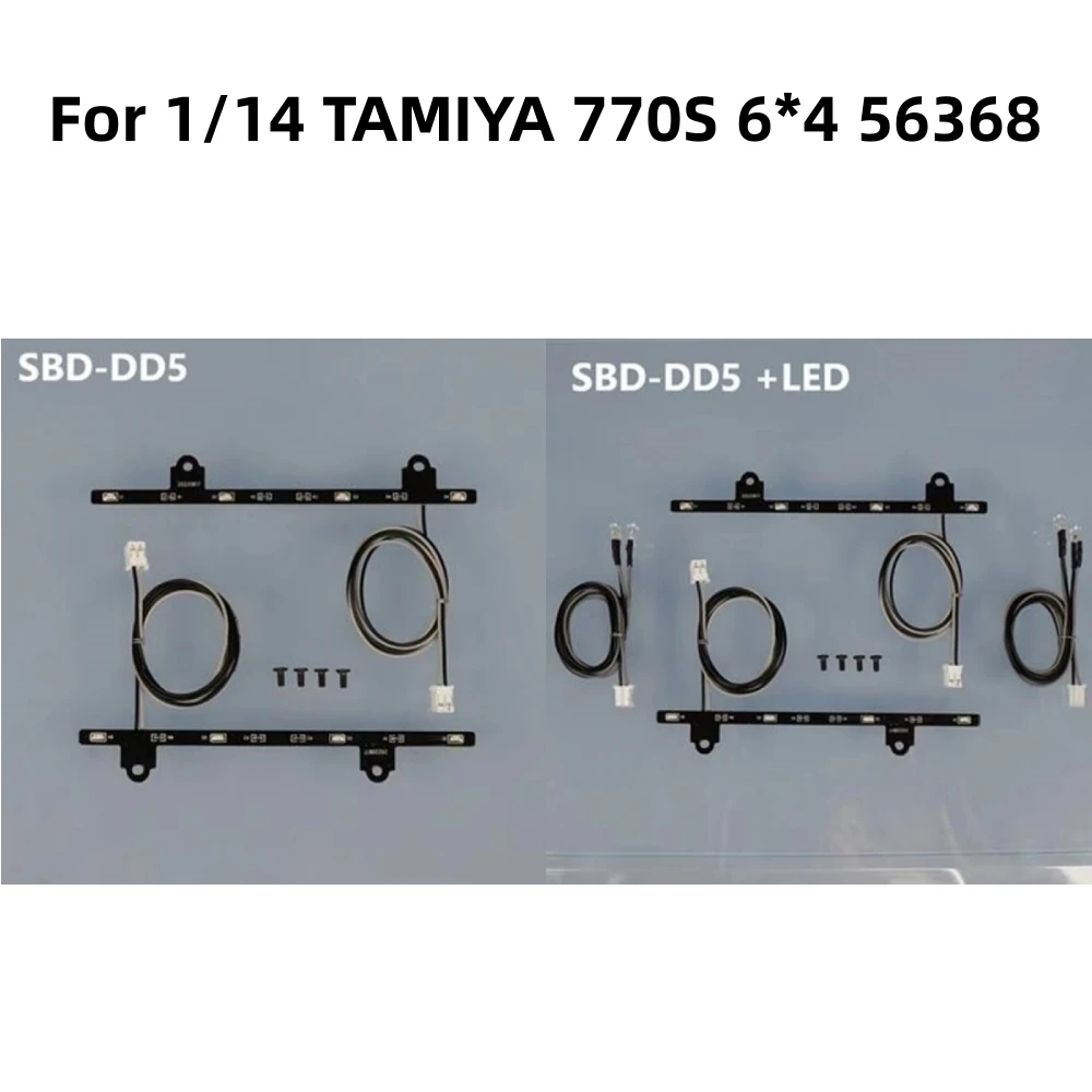 

Side Light Kit SBD-DD5/SBD-DD5+Led for 1/14 TAMIYA 770S 6*4 56368 RC Car Model Parts Accessories Side Light Strip Kit