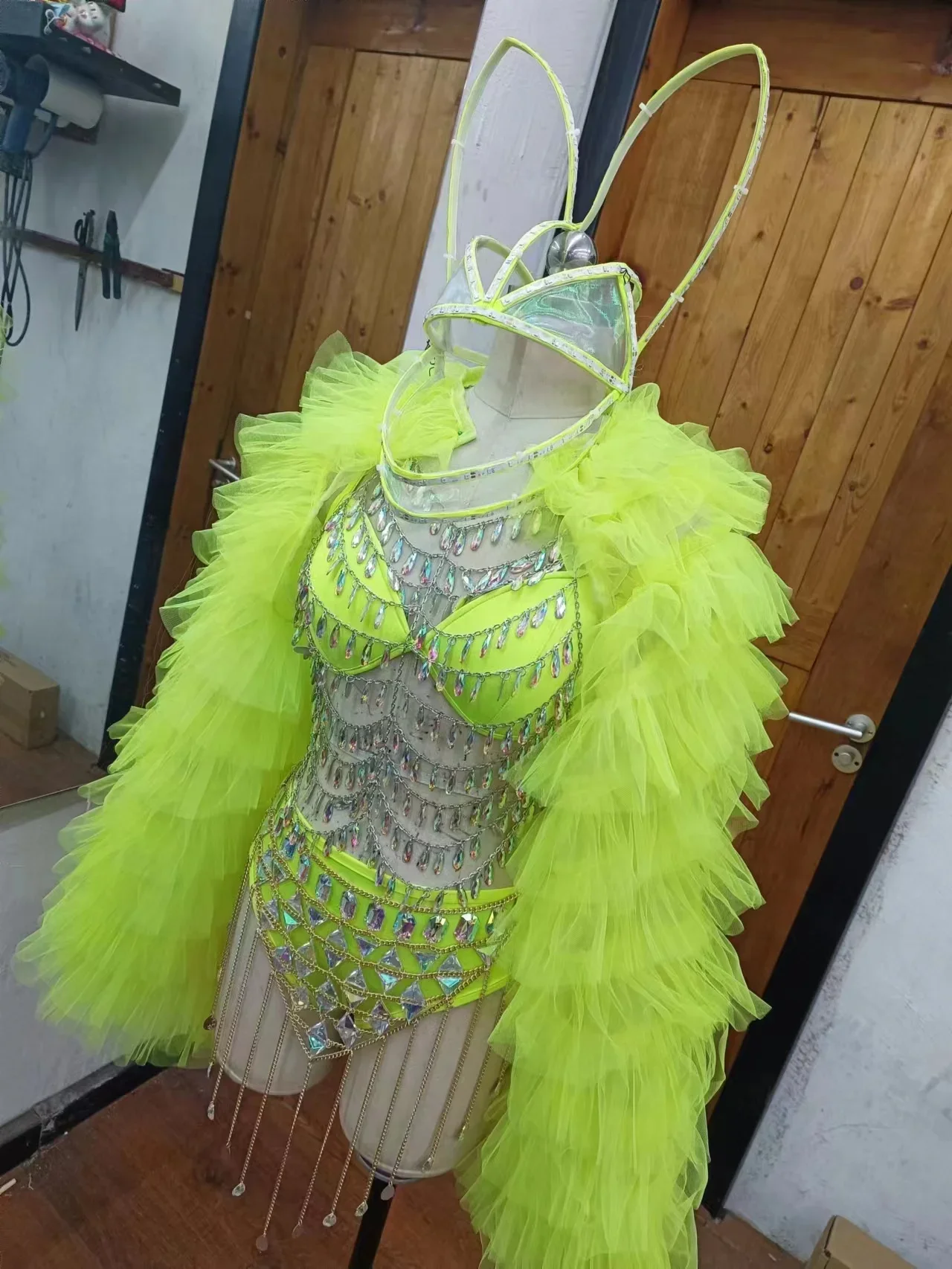 Strass creux Shoous Burning Man, Bonbons structurels ents pour Rave Party, Performance sur scène, DS Dance