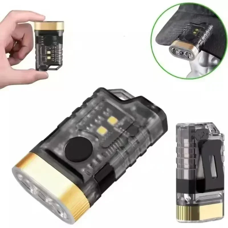 Flashlight Mini LED Flashlight Outdoor Tools Pocket Light Type C Charging For Hiking Fishing Emergency Lights Waterproof Light