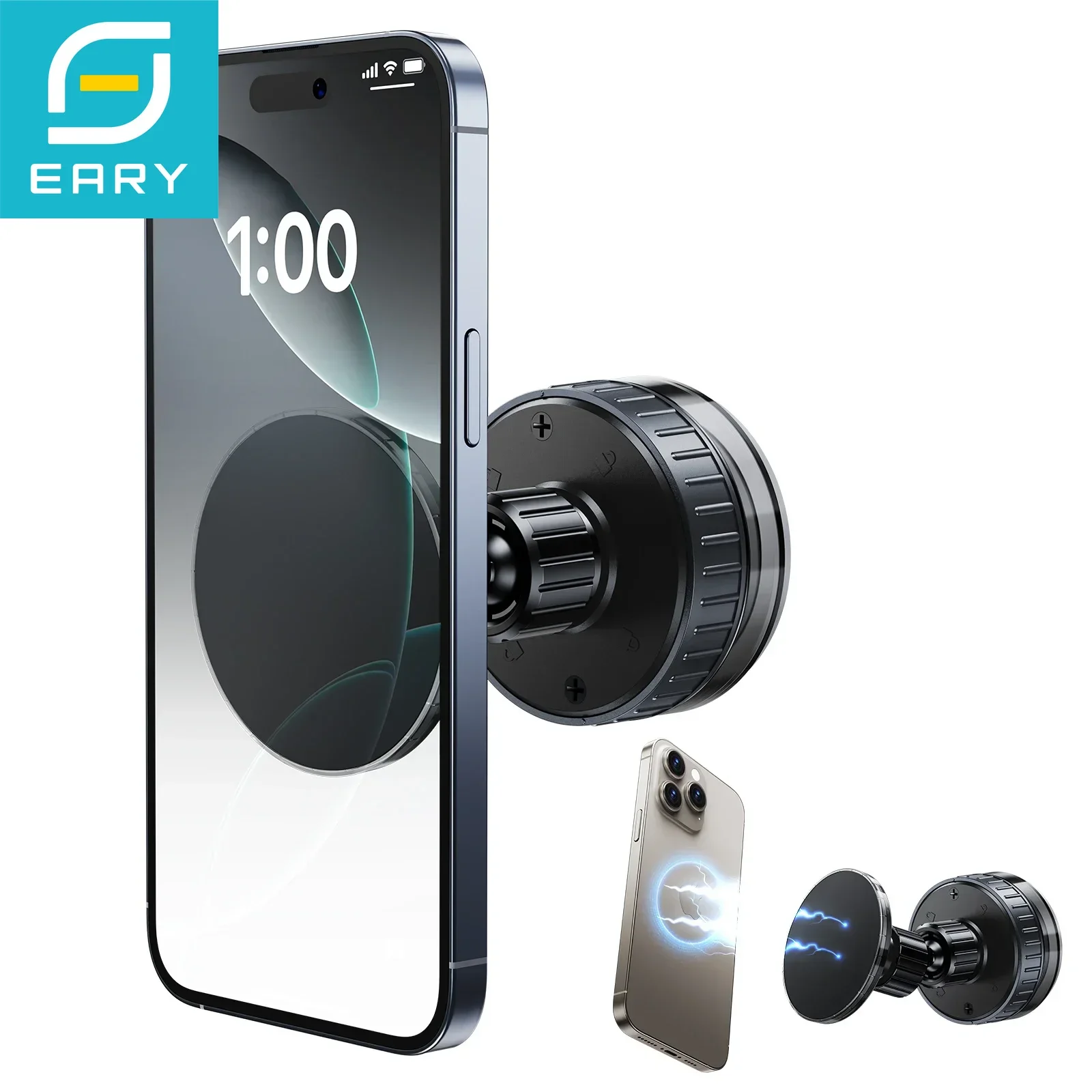 

Eary Vacuum Magnetic Car Phone Holder Stand Suction Cup Phone Mount for MagSafe Cell Phone Holders for Your Car Gym Accessories