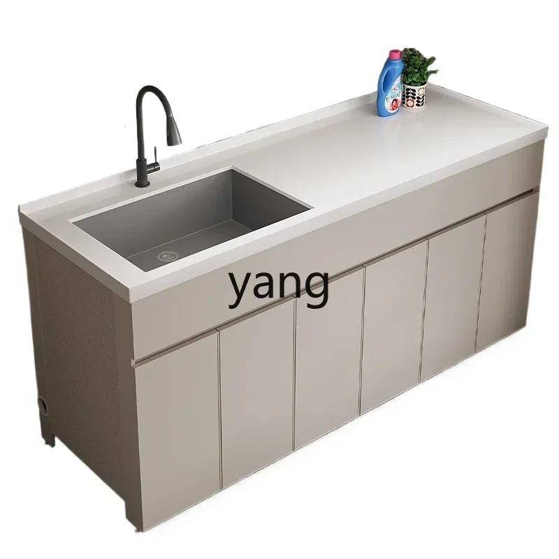 CX Space Washing Machine Cabinet Combination Stainless Steel Sink Balcony Garden Aluminum Alloy Washbasin
