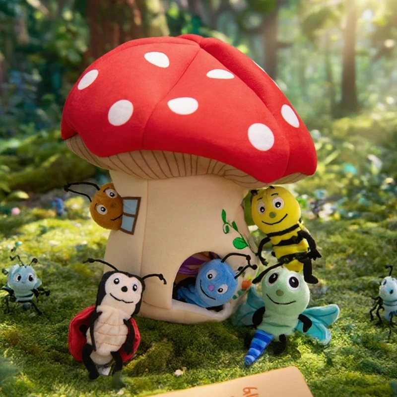 ตุ๊กตาสัตว์การ์ตูนเพื่อการศึกษา ตุ๊กตาผ้ากำมะหยี่นิ้วมือเด็ก ตุ๊กตานิ้วมือสำหรับเด็ก พร้อมของเล่นบ้าน สำหรับสอนเด็กชายและเด็กหญิง