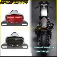 12V Motorcycle LED Taillight Rear Brake Light For Cafe Racer Harley Honda Yamaha Bobber Suzuki Lucas Style Retro Tail Stop Lamps