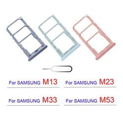 For Samsung Galaxy M13 M23 M33 M53 4G 5G Phone New Sim Chip Tray SD Card Reader Socket Slot Holder Part