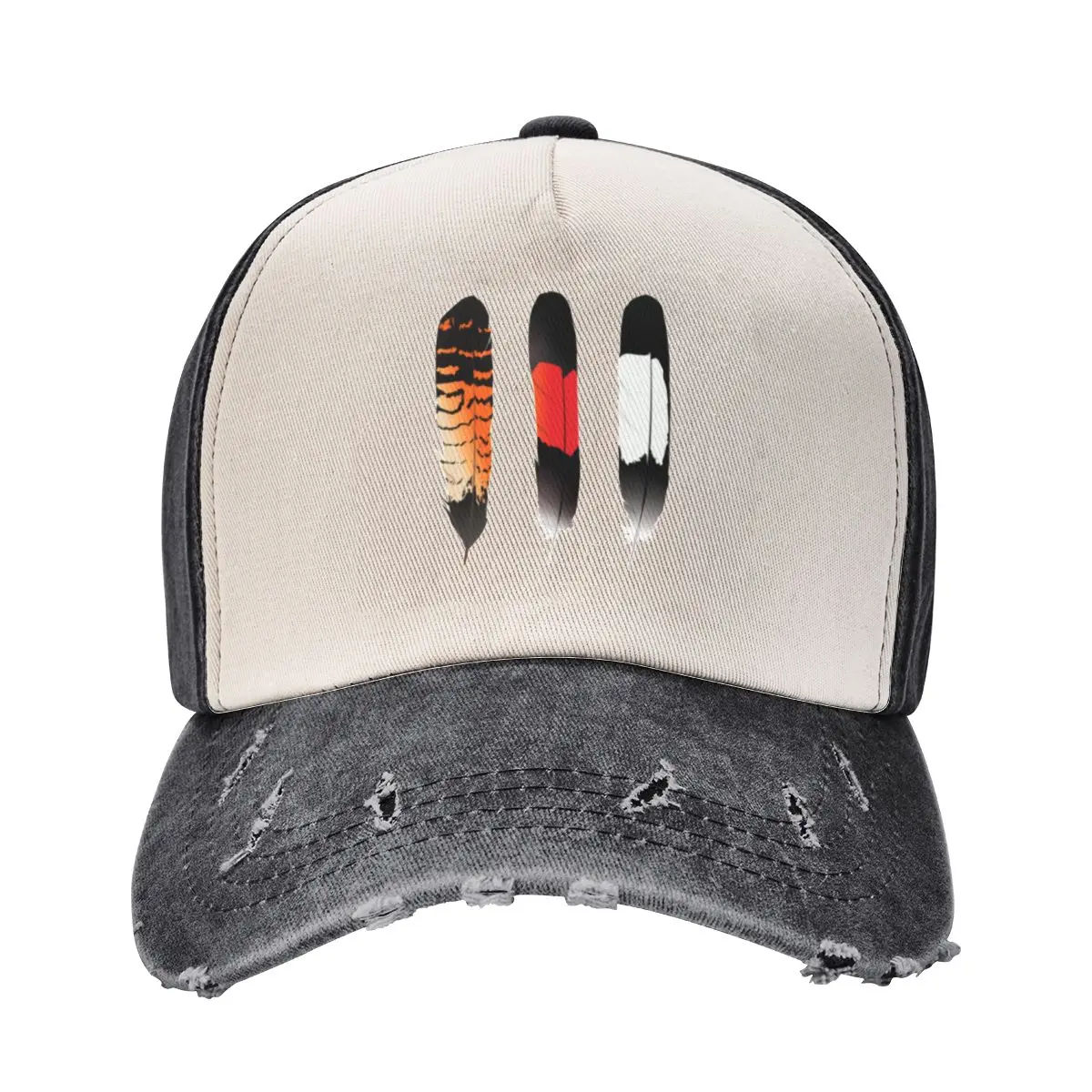 Tail feathers of the Western Australian black cockatoos Baseball Cap Visor Golf Cap Wild Ball Hat Boy Women's