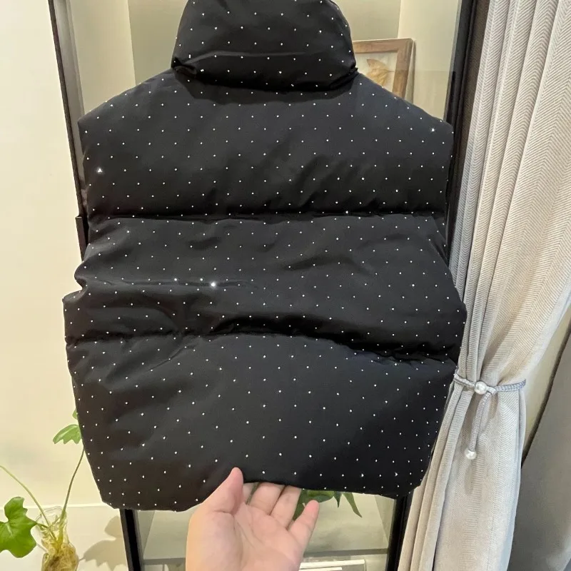 

Autumn Winter Vests Women Korean Chic Casual Sleeveless Warm Parkas Coats Zipper Pocket Loose Overlap Waistcoat Tops