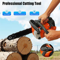 25.4CC 12 Inch Gas Chainsaw 2-Stroke Gasoline Powered Chain Saw 900W Handheld Petrol Chainsaws For Wood Cutting/Tree Trimming