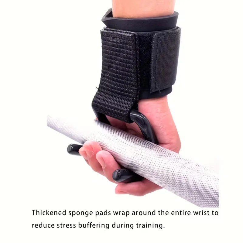 Two Adjustable Weightlifting Wrist Guards with Black Hooks, Adjustable Wrist Stabilizers, Durable Fitness equipment