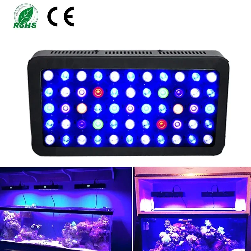 

Aquarium Light 165W LED Intelligent Dimming Timing Seawater Fish Tank Light Aquarium LPs Hard Bone SPS Coral Breeding Lamp