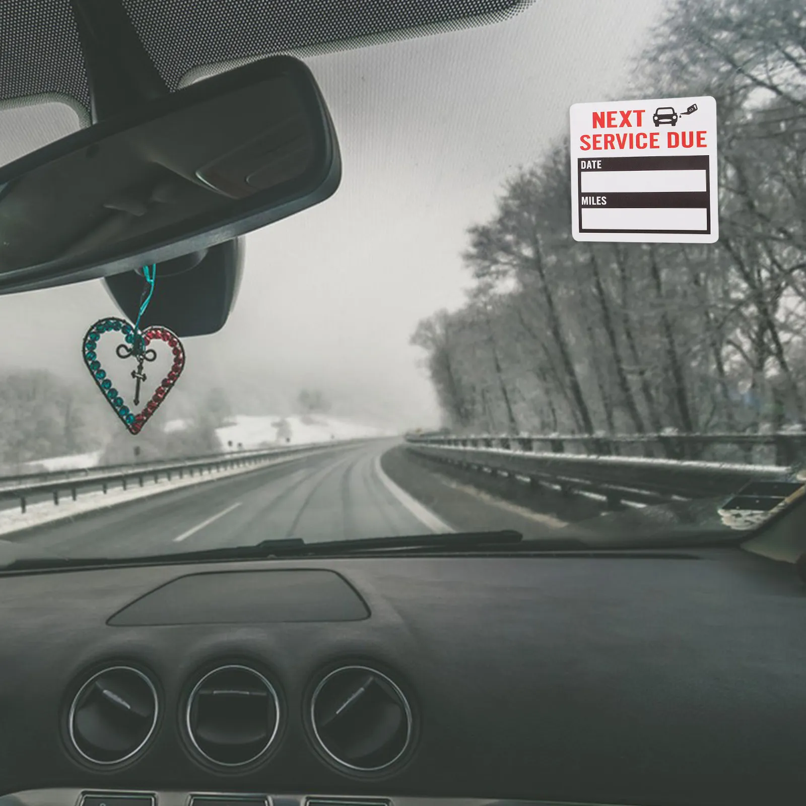 

2 Rolls Next Service Due Stickers Waterproof Oil Change Reminder for Windshield Car Maintenance Labels Self Adhesive Service