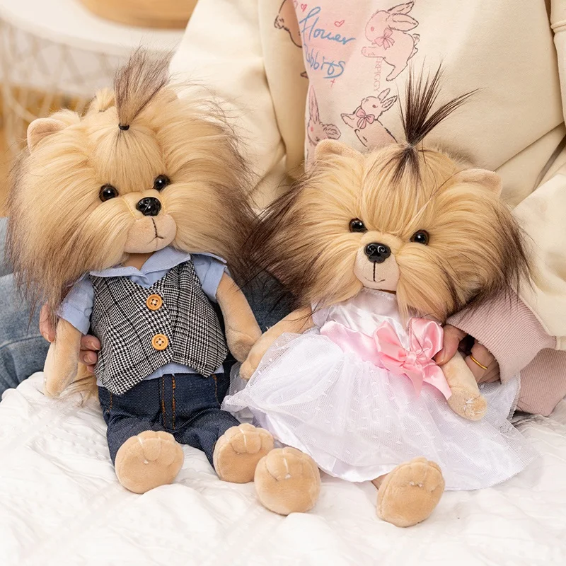 28/35cm Kawaii Creative Poodles Plush Doll Dress Skirts Gentlemen Suits Lion Stuffed Animal Home Decor Gift For Children
