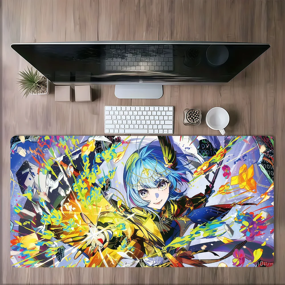 Singer Hoshimachi Suisei Mouse Pad Large Non-slip Lockedge Desktop Computer Desk Mat Keyboard MousePad Office Gamer Student Gift