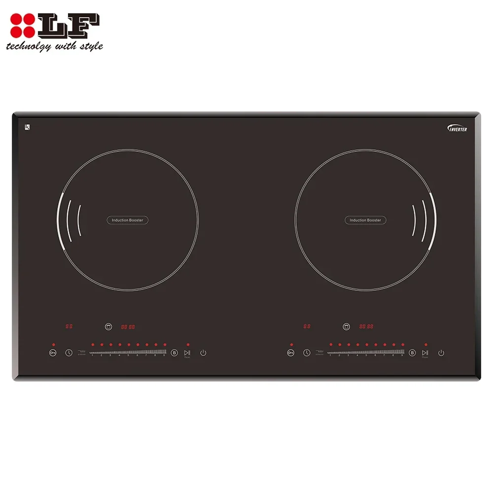 Portable Double Dual Induction Cooktop 2 Burner, Two Burner Induction Cooktop Stovetop Hot Plate Countertop Burner Cooker