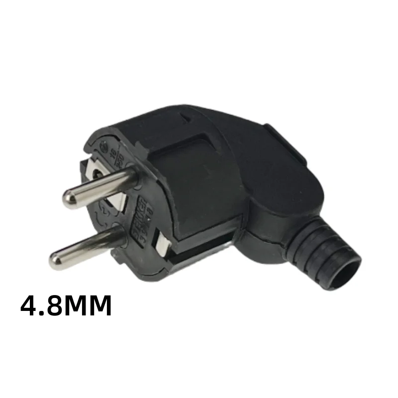 3 pièces 4.8mm EU Schuko, connecteur de prise remplaçable et recâblable 250V 16A IP44 pour câble d'e