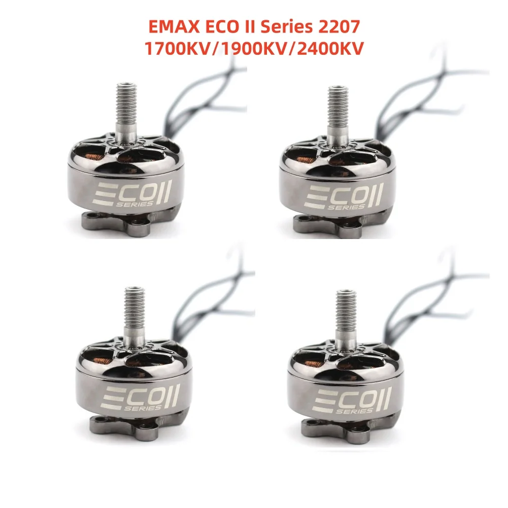 

1/2/4PCS EMAX ECO II Series 2207 Motor 6S 1700KV/1900KV 4S 2400KV Brushless Motor CW for RC FPV Racing Drone