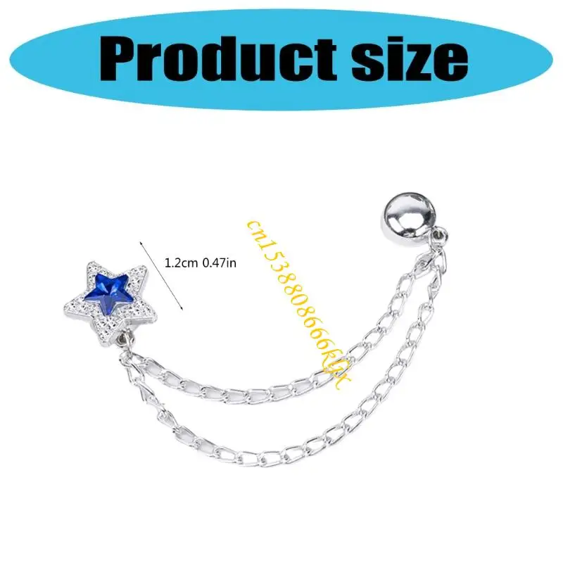 Magnetische Schnappkette für die Kleidung Saum Fixierung Hochleistungslegierungskonstruktion kompatibler blaues Akzent -Styling