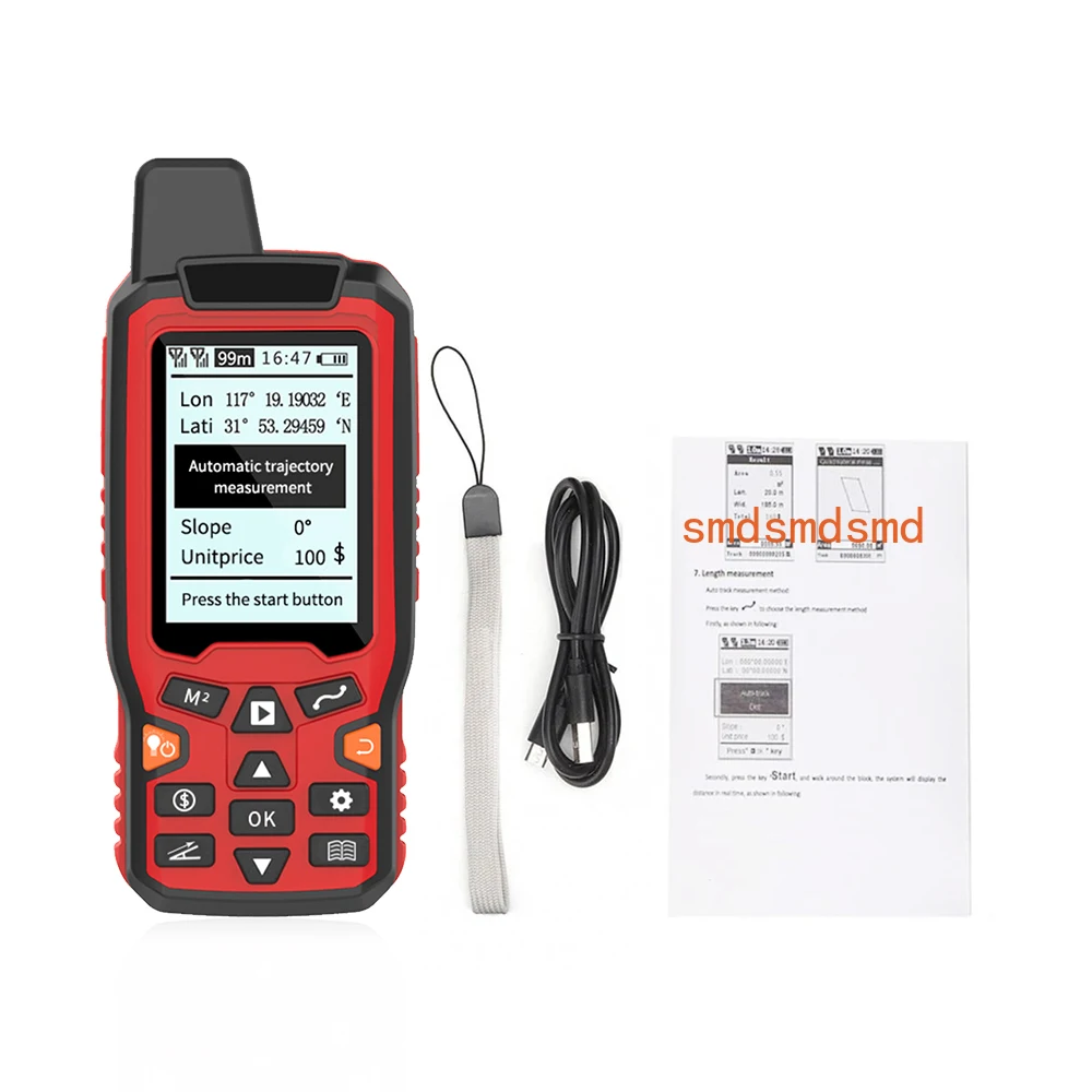 ZL-180 Handheld GPS Navigation Track Land Area Meter 2.4in Display Land Survey 100-240V  with Slope Vehicle and Manual Fix Mode