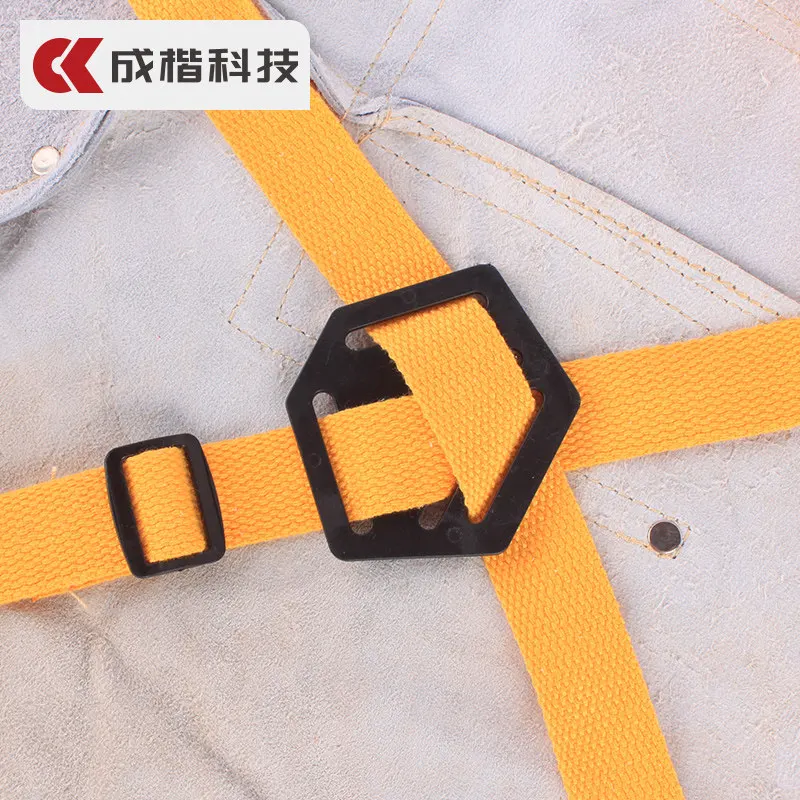 Welding Apron Cowhide Welding Apron Heat Flame-Resistant Heavy Duty Work Forge Apron With 2Pockets Welders Protection Set