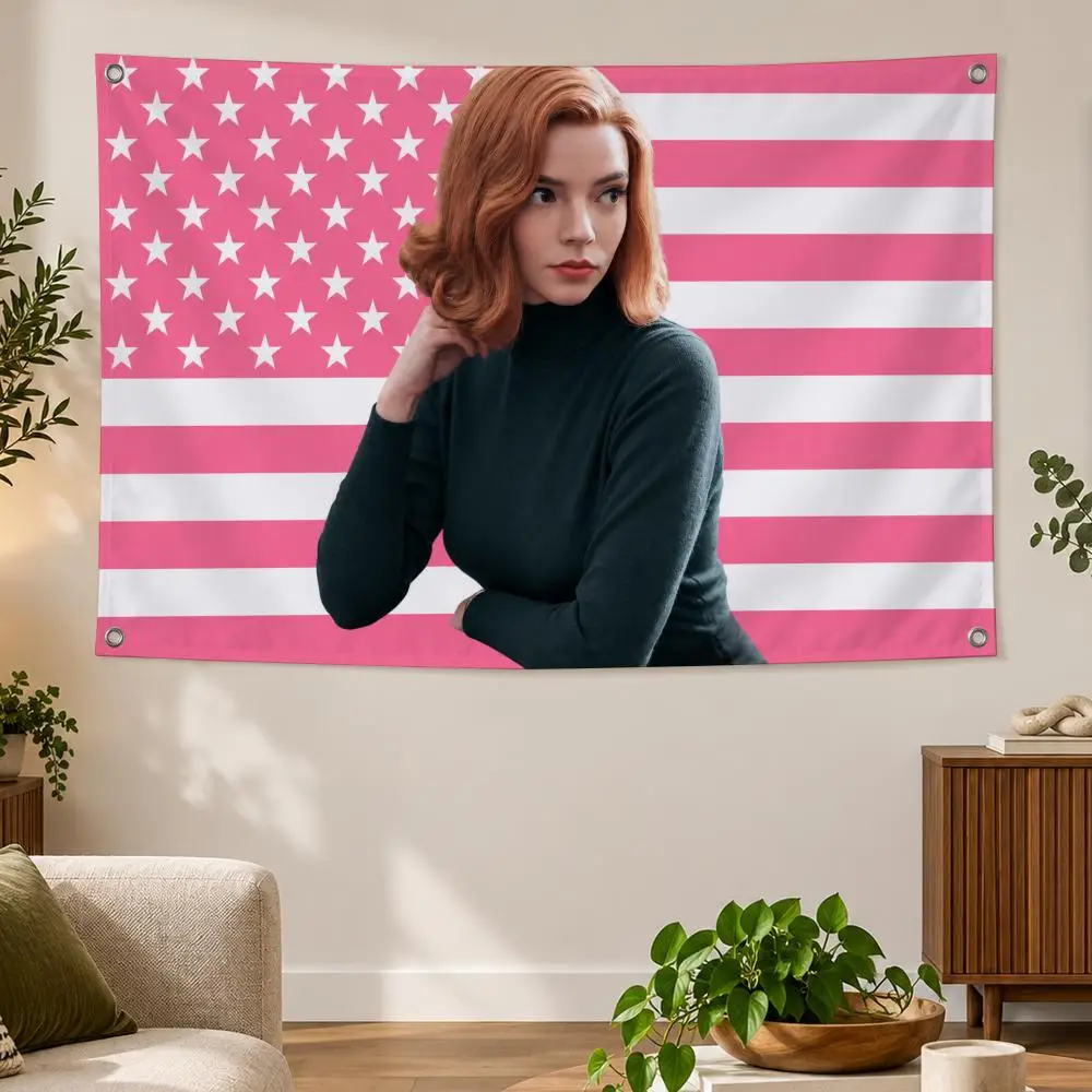 Actress A-Anya Taylor-Joy Flags Banner Decor for Bedroom,Garden,Party,Club,Indoor Outdoor, Fan Gift