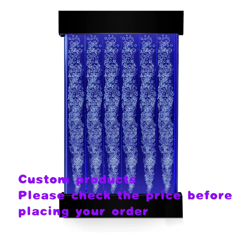 custom.20*35 Inch  Indoor Wall-mounted Acrylic Bubble Wall Home Decoration Fountain Color-changing RGB Bubble Wall