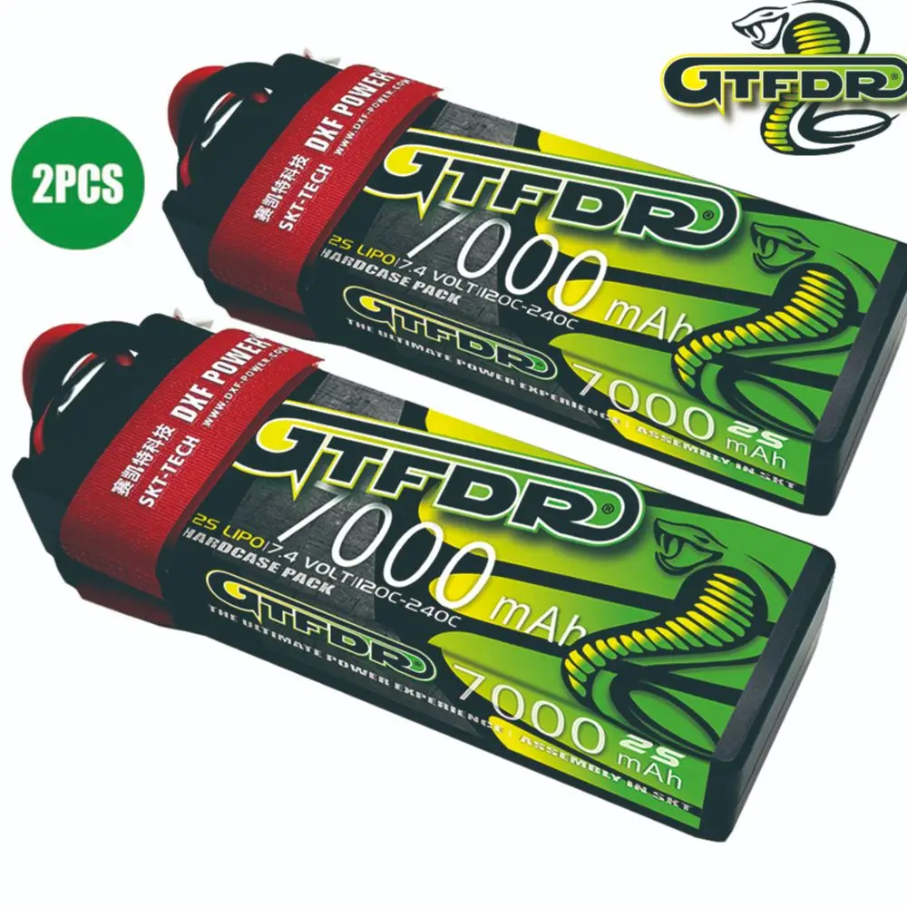 GTFDR-batería Lipo 2S de 7,4 V, 7,6 V, 8400Mah, 8200Mah, 7500Mah, 7000Mah, 6400Mah, 120C, 140C, grafeno para coche, Buggy y camión a control remoto