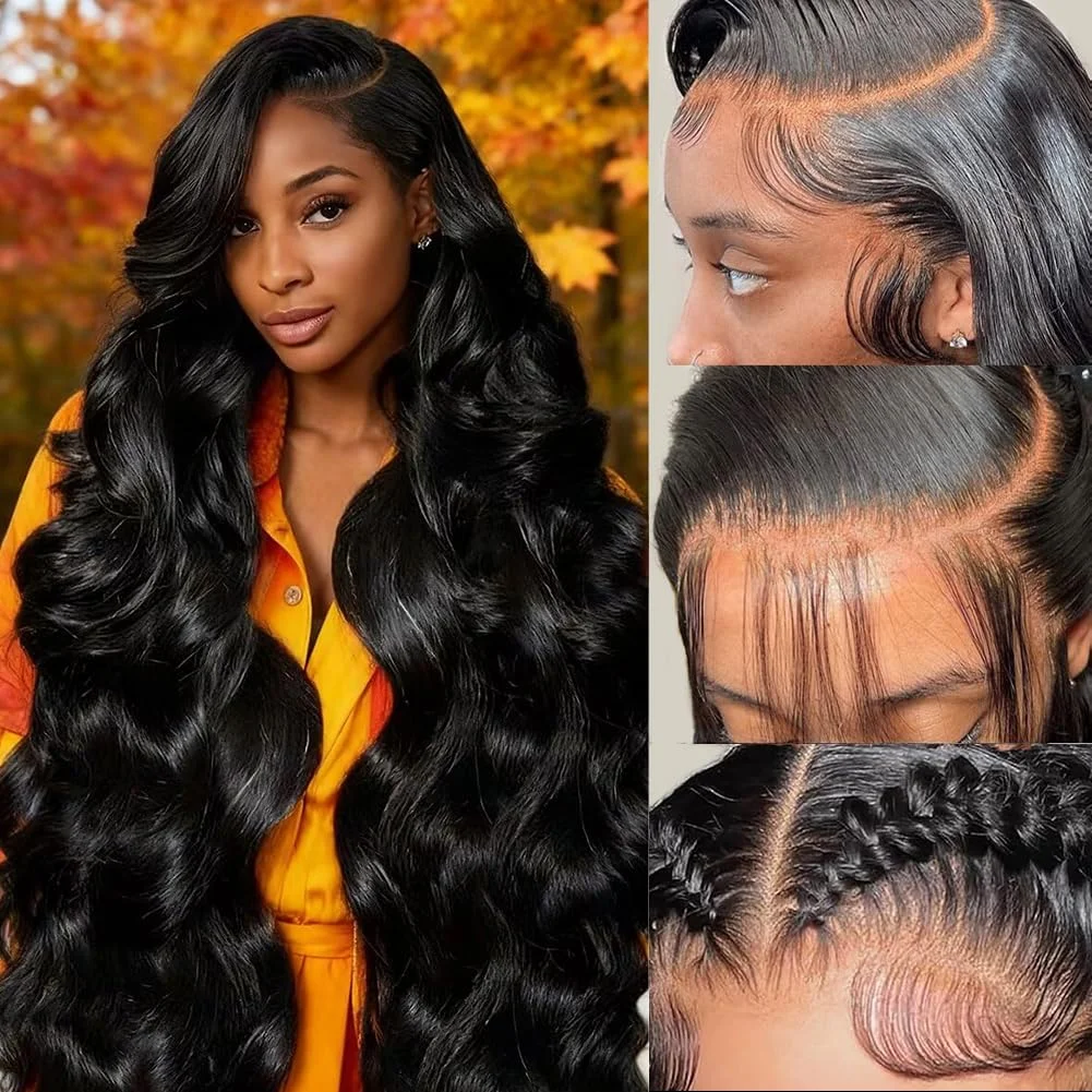 

Body Wave 13x4 Lace Front Wigs Human Hair 13x6 HD Transparent Lace Frontal Wigs Brazilian Human Hair Wigs For Women 5x5 Lace Closure Wigs 360 Frontal Wig Pre Plucked with Baby Hair
