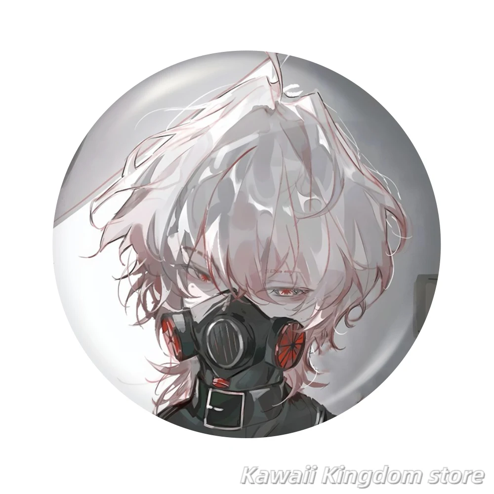 لعبة الهوية الخامس المريض إميل 6 قطعة تذكرة الليزر أنيمي الاكريليك أرقام المفاتيح الكرتون حقيبة أنيقة قلادة النساء حلقات مفاتيح السيارة شارة